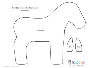 horse stuffed animal pattern
